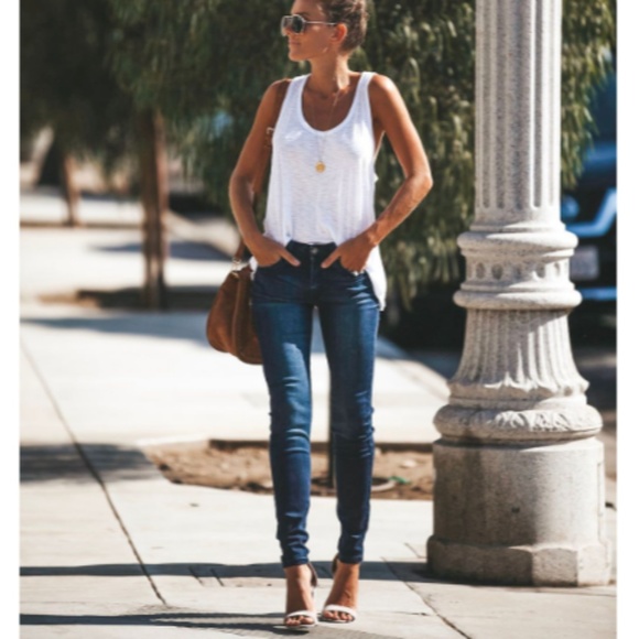 MALORY Classic Dark Wash Skinny Jeans - Picture 2 of 7